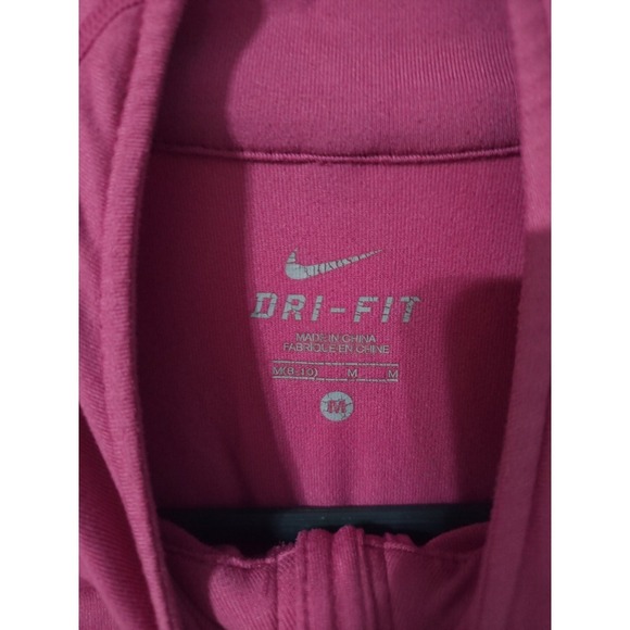 Nike Women's Activewear Shirt Half Zip Size M Pink Long Sleeve Dri-Fit. - Picture 2 of 4